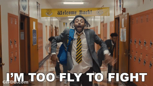 Man In Suit Running Under Welcome Back Sign GIF