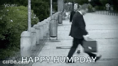 Man In Suit Running With Briefcase GIF