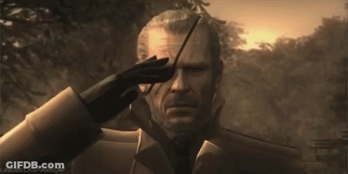 Man In Suit Saluting In Video Game Scene GIF