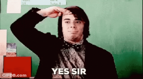 Man In Suit Saluting Says Yes Sir GIF