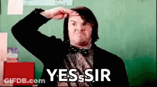 Man In Suit Saluting Yes Sir GIF