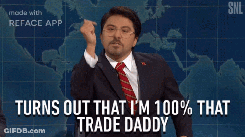 Man In Suit Saying 100 Percent That Trade Daddy GIF