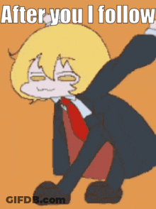 Man In Suit Saying After You I Follow GIF
