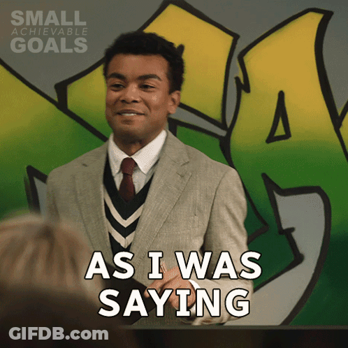 Man In Suit Saying As I Was Saying GIF