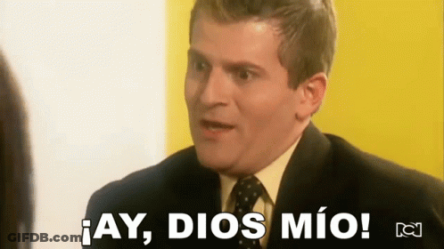 Man In Suit Saying Ay Dios Mio GIF