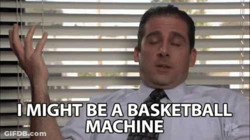 Man In Suit Saying Basketball Machine GIF