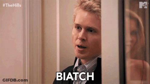 Man In Suit Saying Biatch GIF