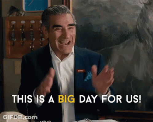 Man In Suit Saying Big Day GIF