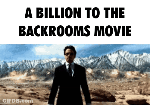 Man In Suit Saying Billion To Backrooms Movie GIF