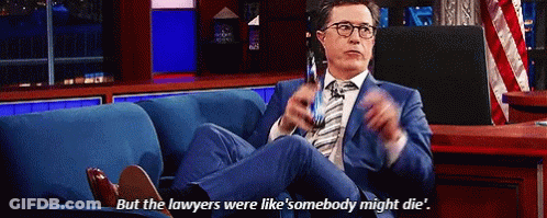 Man In Suit Saying But Lawyers Like Somebody Might Die GIF