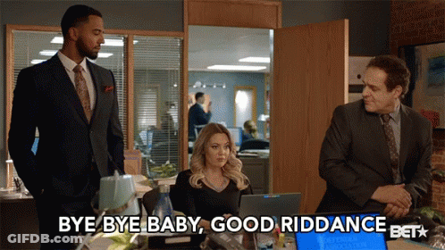 Man In Suit Saying Bye Bye Baby Good Riddance GIF
