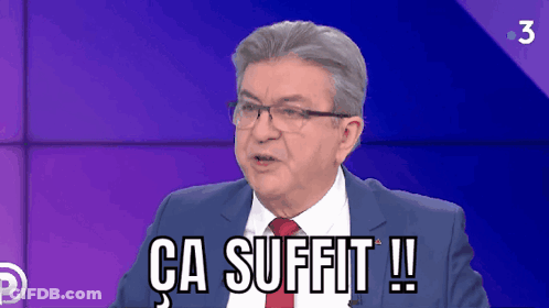 Man In Suit Saying Ca Suffit GIF