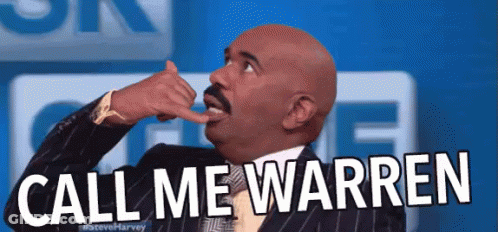 Man In Suit Saying Call Me Warren GIF