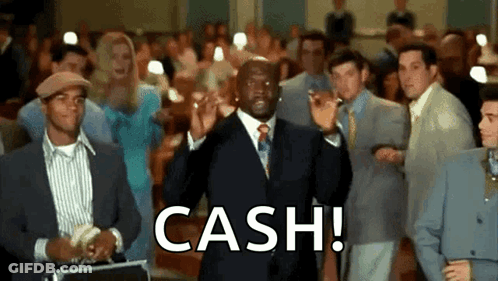 Man In Suit Saying Cash Before Crowd GIF