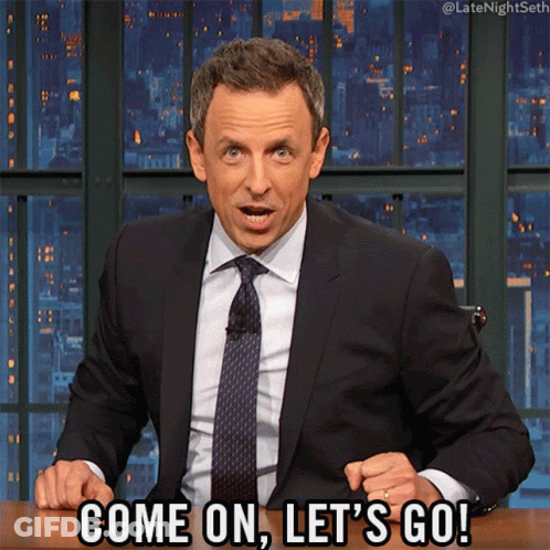 Man In Suit Saying Come On Let's Go GIF