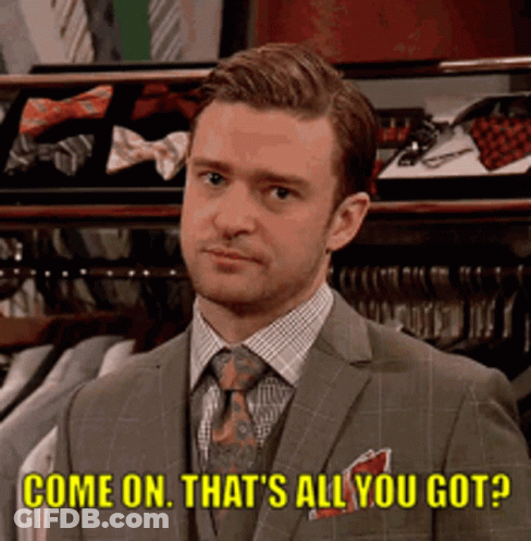 Man In Suit Saying Come On Thats All You Got GIF