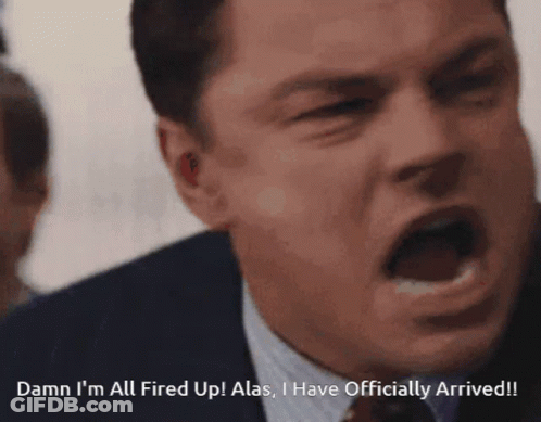 Man In Suit Saying Damn I M Fired Up GIF