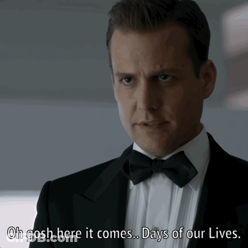 Man In Suit Saying Days Of Our Lives GIF