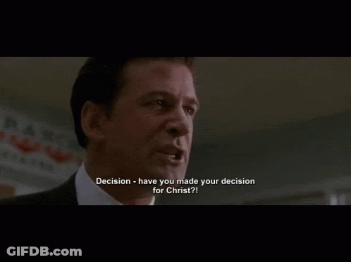 Man In Suit Saying Decision Have You Made Your Decision For Christ GIF