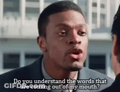 Man In Suit Saying Do You Understand The Words Coming Out Of My Mouth GIF