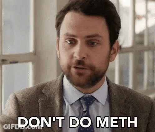 Man In Suit Saying Don't Do Meth GIF