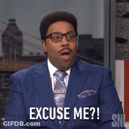 Man In Suit Saying Excuse Me GIF