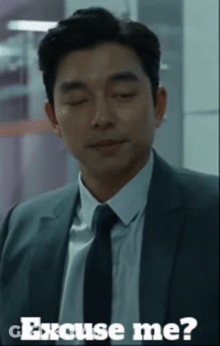 Man In Suit Saying Excuse Me GIF
