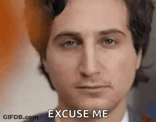 Man In Suit Saying Excuse Me GIF