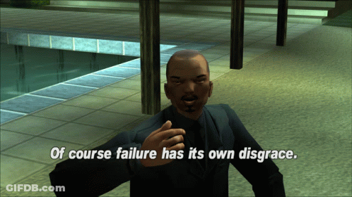 Man In Suit Saying Failure Has Disgrace GIF