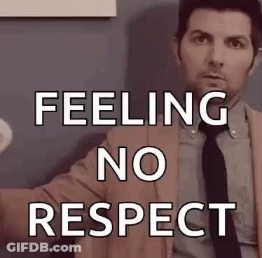 Man In Suit Saying Feeling No Respect GIF