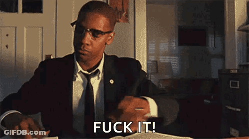 Man In Suit Saying Fuck It GIF