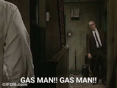 Man In Suit Saying Gas Man GIF