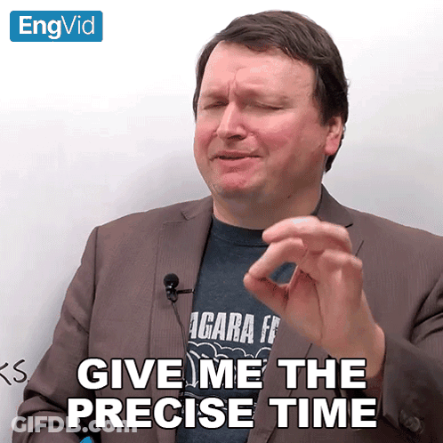 Man In Suit Saying Give Me The Precise Time GIF
