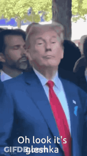Man In Suit Saying Gleshka GIF