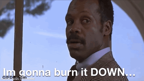 Man In Suit Saying Gonna Burn It Down GIF