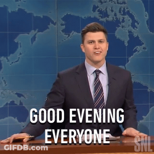 Man In Suit Saying Good Evening Everyone GIF