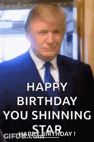 Man In Suit Saying Happy Birthday GIF