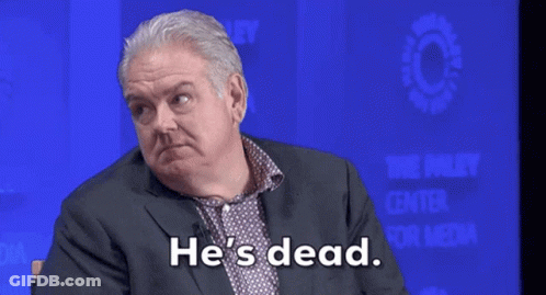 Man In Suit Saying He's Dead GIF