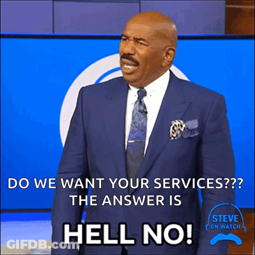 Man In Suit Saying Hell No GIF