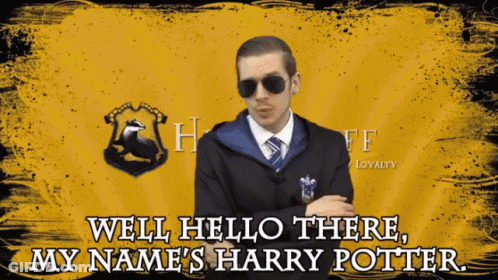 Man In Suit Saying Hello My Name's Harry Potter GIF