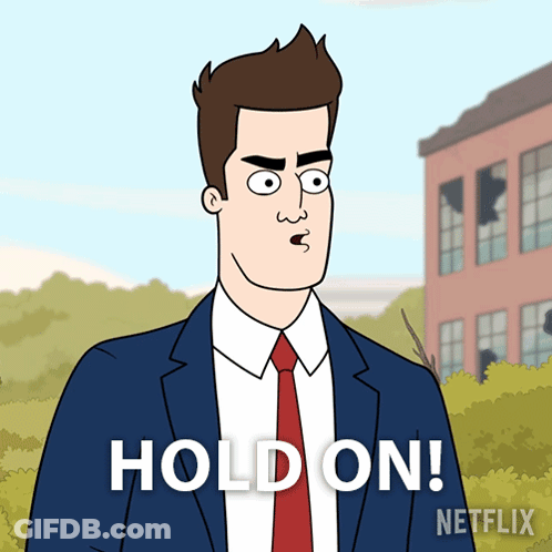 Man In Suit Saying Hold On GIF