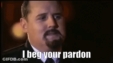 Man In Suit Saying I Beg Your Pardon GIF