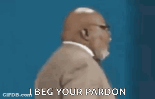 Man In Suit Saying I Beg Your Pardon GIF