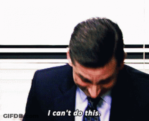 Man In Suit Saying I Can't Do This GIF