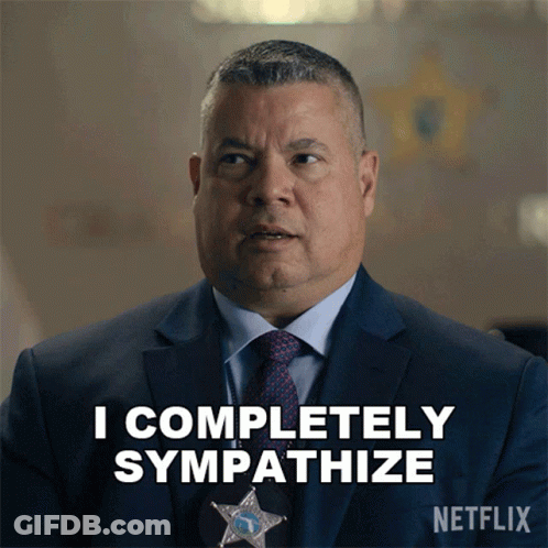 Man In Suit Saying I Completely Empathize GIF