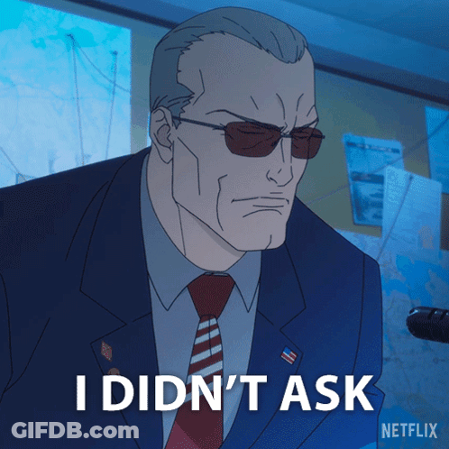 Man In Suit Saying I Didnt Ask GIF