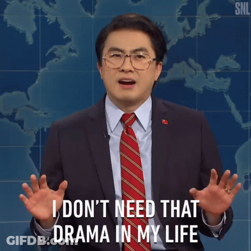 Man In Suit Saying I Don't Need That Drama In My Life GIF