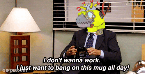 Man In Suit Saying I Don't Want To Work GIF