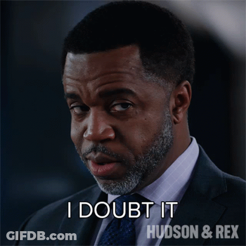 Man In Suit Saying I Doubt It GIF