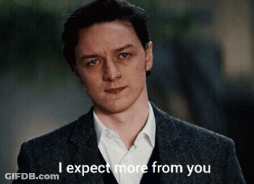 Man In Suit Saying I Expect More From You GIF